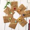 Handmade Kraft Paper Dried Flower Greeting Card - Holiday Wishes for Customers