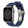 Original Soft Rubber Strap for Apple Watch Band 49mm 45mm 41mm 44mm 42mm 38mm Metal Buckle Bracelet for IWatch