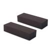 2 stk. Ibenholt Træblok 12x4x2,5cm Sort Ibenholt Træ Tømmer Håndtagsplade til Musikinstrument