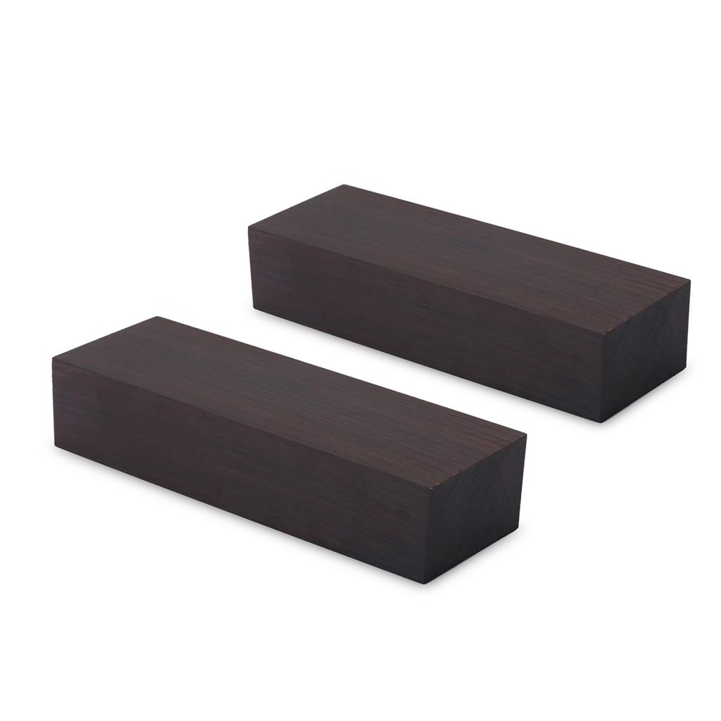 2 stk. Ibenholt Træblok 12x4x2,5cm Sort Ibenholt Træ Tømmer Håndtagsplade til Musikinstrument