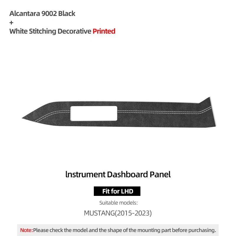 Für Ford Mustang 2015-2023 Hergestellt aus Alcantara Auto-Innenraum Armaturenbrett Verkleidungsleisten Instrumentenaufkleber Tuning-Zubehör