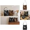 2023 Fashionable Simple Commuter Light Luxury Bag Buckle Shoulder Crossbody Bag Black Coffee Color City Simple Pu Bucket Bag