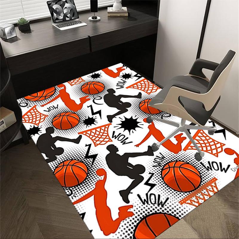 1PC Basketball Hoop Extra Large Non Slip Floor carpet, Office, family, bedroom, Studio   Large Area Rug Indoor Rugs, , Vibrant Colors