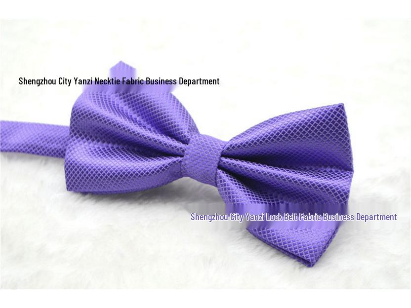 Korean Style Double Layered Solid Color Bow Tie for Men's and Women's Formal or Wedding Wear