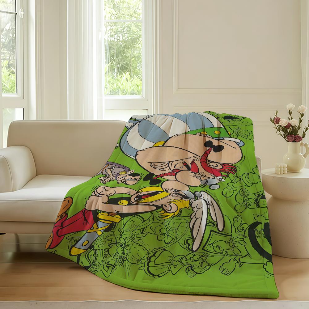 Cartoon Cute A-Asterix Blanket For Sofa Office Bed Plane Travel Sleep Read Relax Camping Soft And Warm