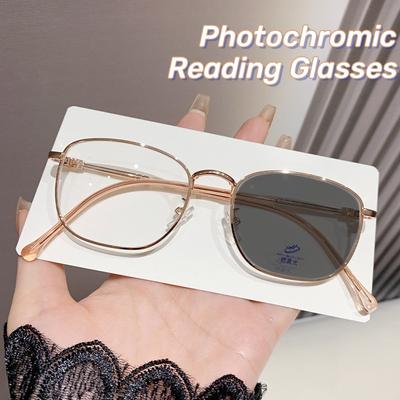 Photochrome Lesebrille Blaulichtfilter Hochauflösende Alterssichtigkeit Brille Männer Frauen Modische Brille