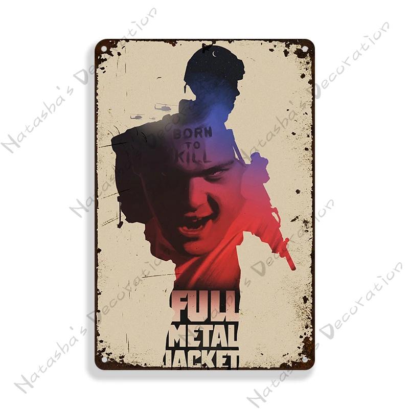 Classic Movie Metal Poster Full Metal Jacket Wall Decor Metal Tin Sign Vintage Wall Plate Retro  Plaque Industrial Decor