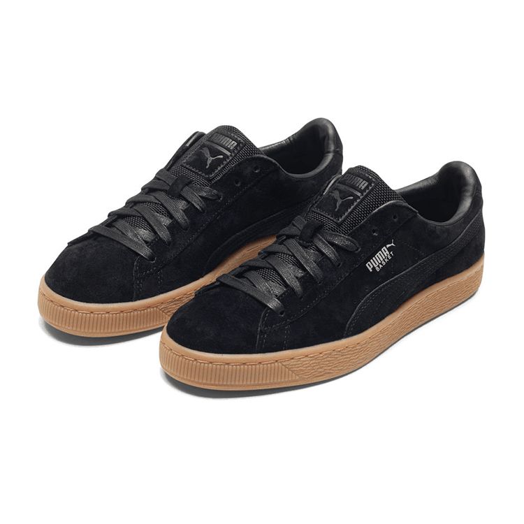 Puma Basket Classic Weatherproof Unisex Black Brown Sneakers 363829-04