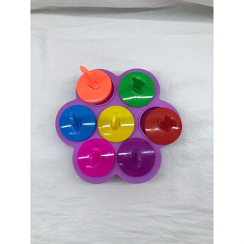 

Красочная форма для мороженого в виде цветка, креативная форма для эскимо «Сделай сам» для домашнего использования, многоцветный дизайн, милая и привлекающая внимание, безопасный материал, легко извлекать фиолетовый