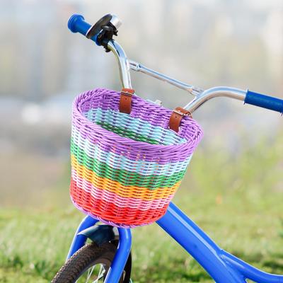 סל אופניים לילדים קישוט קדמי רכיבה על אופניים עם רצועות כידון עבור