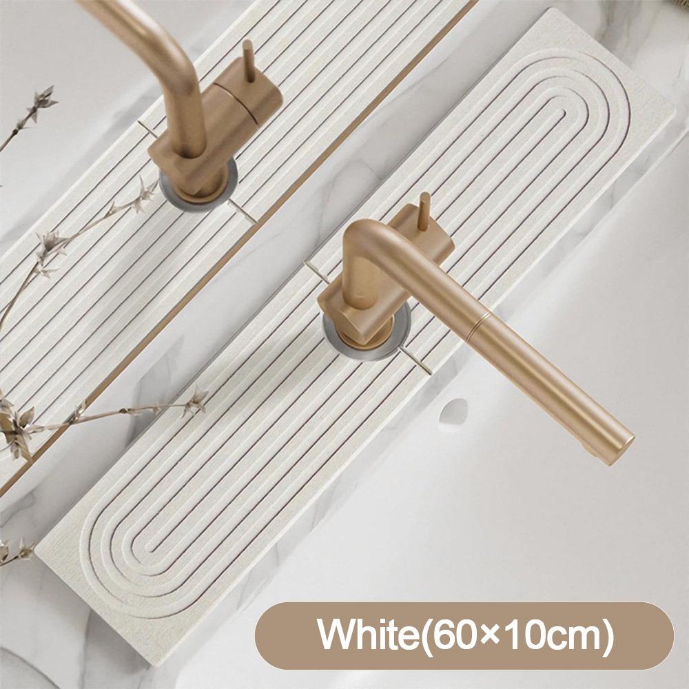 

2 шт./набор Диатомитовый коврик для слива воды из-под крана Брызгозащитный Нескользящий Сушильный коврик Многофункциональный Защитник столешницы Кухонные и ванные принадлежности