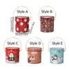 Santa Claus Christmas Candy Box Snowman Cookies Biscuit Case Xmas Candy Bucket  New Year