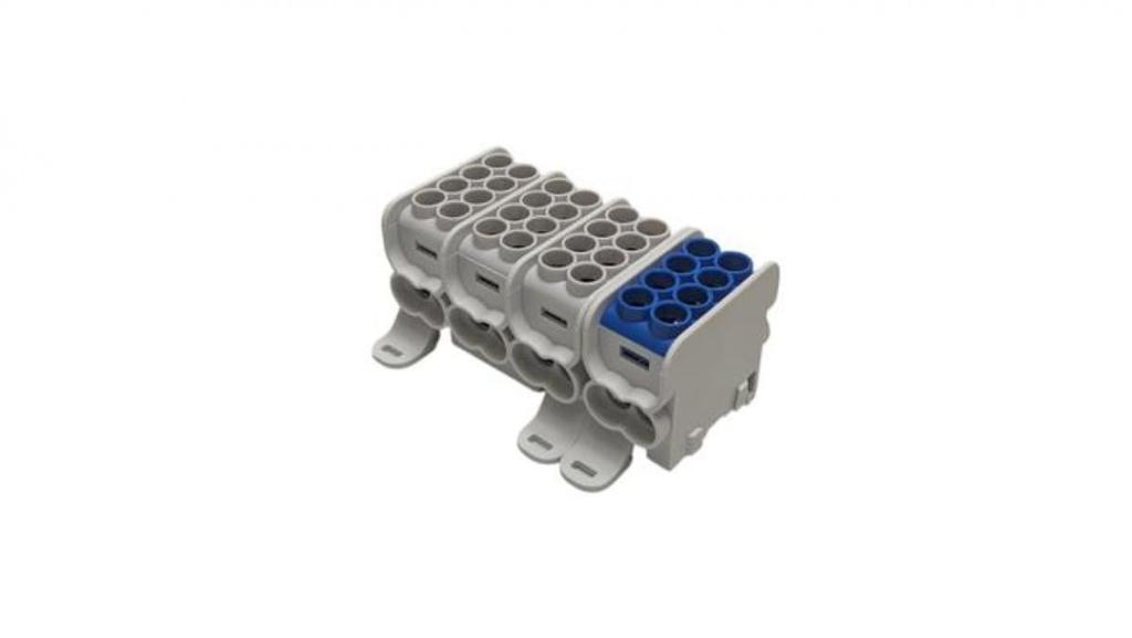 Distribution Block - Hlak25 Splitter (Magazine) 4P Grey, Blue 2xAl/Cu 25mm+16mm 1000Vac/1500Vdc Mag4253Ab0