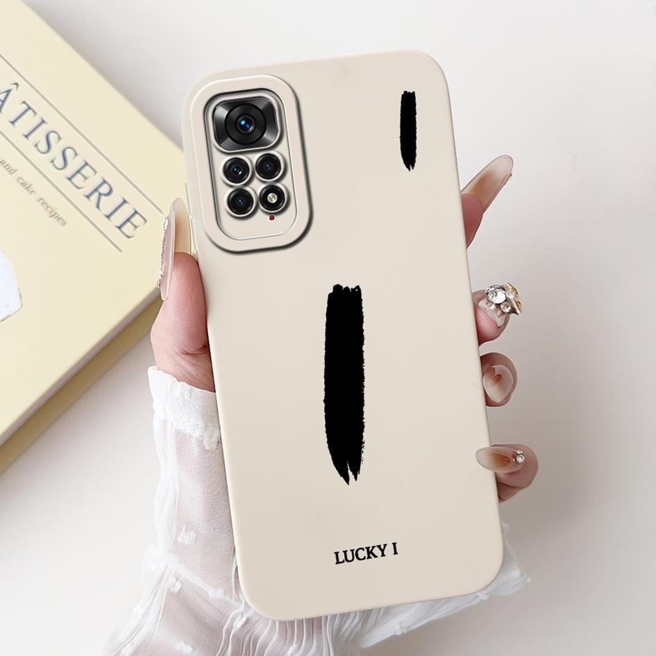 For Xiaomi Redmi Note 11S 4G Case Lovely Letters Soft Silicone Shockproof Phone Cover For Redmi Note 11 Pro Plus Note11 4G Funda