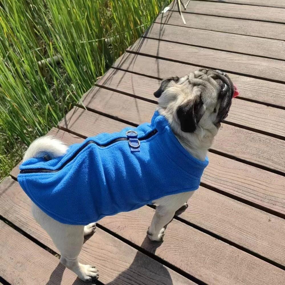 Casual Style Thicken Winter Dog Coat Soft Comfortable Dog Fleece Jacket with Zipper Dog Warm Vest Outdoor Activities