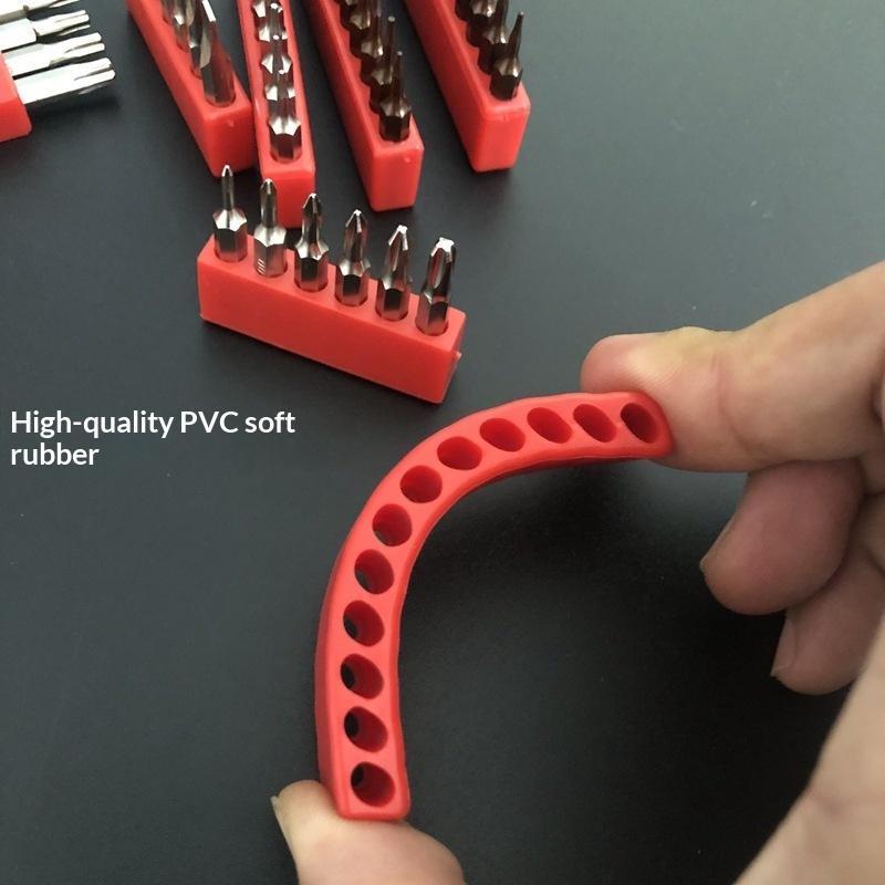 1Pcs 4-32 Hole 1/4 Holder Screwdriver Storage Box Hex Shank Screwdriver Plastic Screwdriver Storage Screwdriver Bit Holder