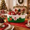 Xmas Theme Hand Woven Storage Basket Cotton Rope Small Item Storage Bin  Entryway