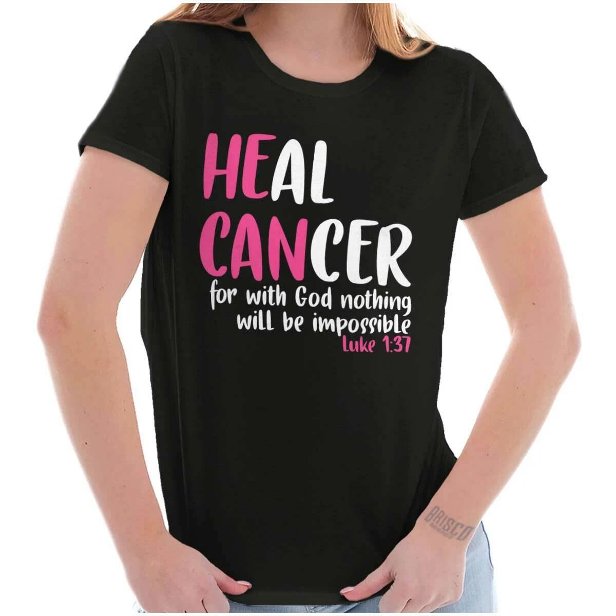 Heal Breast Cancer Christian Faith Survivor Womens Top Junior Graphic Tee XXXXL