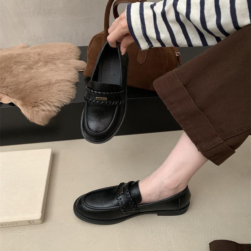 Small leather shoes women's 2025 autumn new women's shoes soft-soled British style loafers versatile jk single shoes