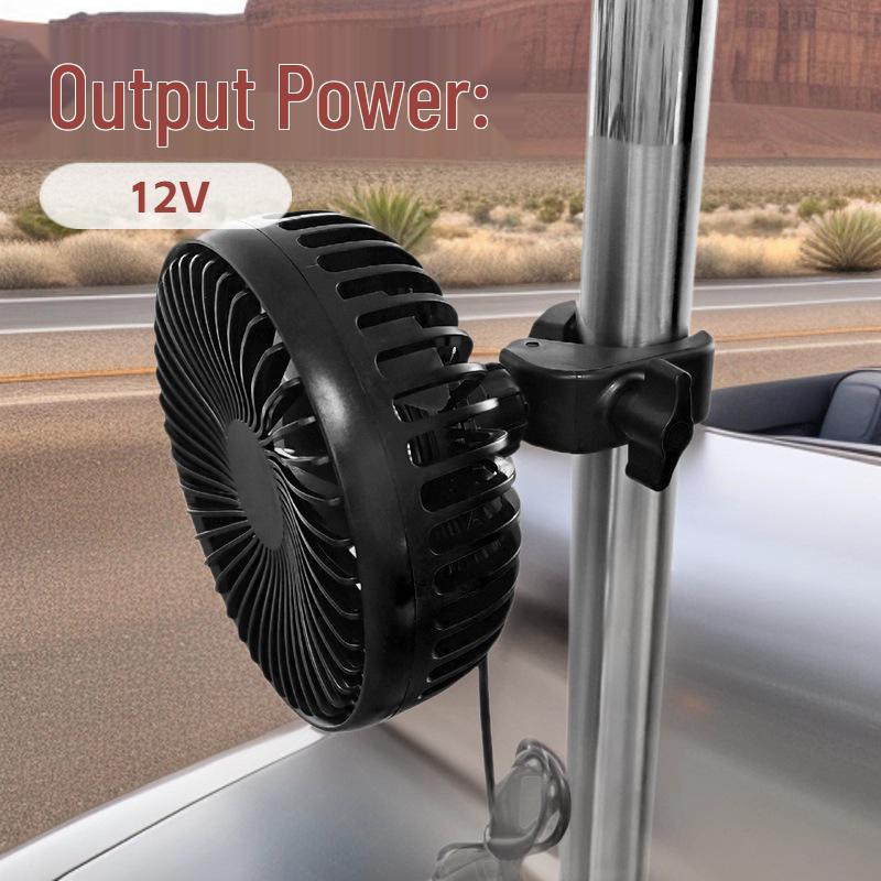 

Universal USB Plug Fan for Golf Carts, Electric Cars, and Vans 137*86 mm чорний