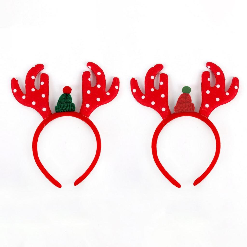 Christmas Antler Headband with Bells for Adults & Children – Festive Holiday Party Accessory