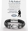Bracelet en Cuir Nœud Infini pour Homme Anniversaire Noël Anniversaire Hommes Liés Ensemble pour Toujours Bracelet Manchette Tressé pour Fils