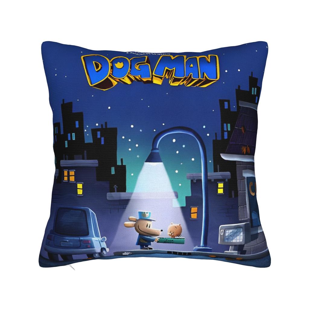 Dog Man Comic Pillow Cover Accessories Printing Cushion Cover Decor  Pillow Case Cover Seat Multiple Sizes