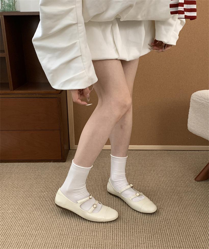 Niche Shallow Mouth Evening Breeze Single Shoes Women's New Summer Ballet Flat Grandma Shoes