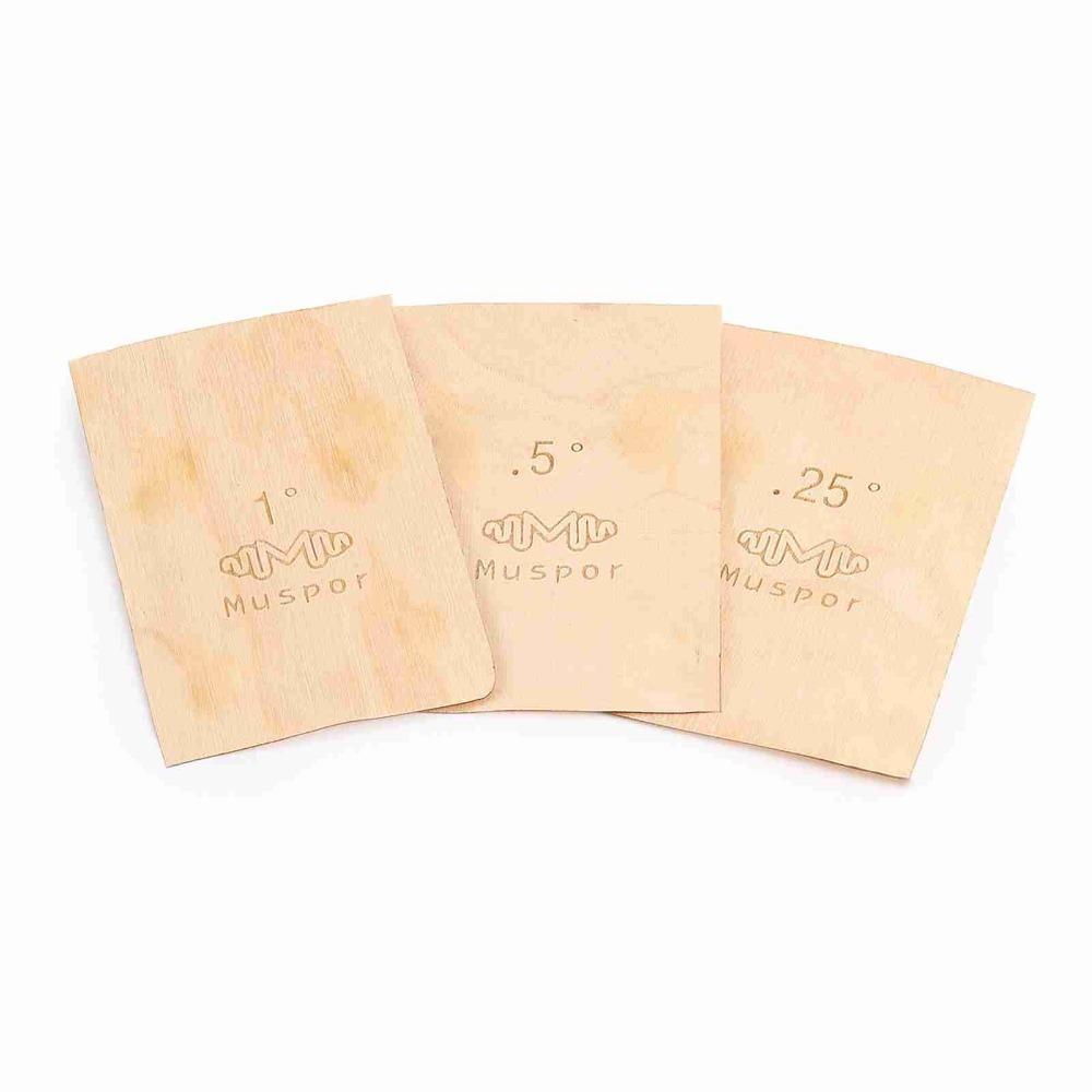 3PCS Wood Color Bass Neck Plate Tool Maple Wood Guitar Neck Shim Set  For Guitar Bass Repairment