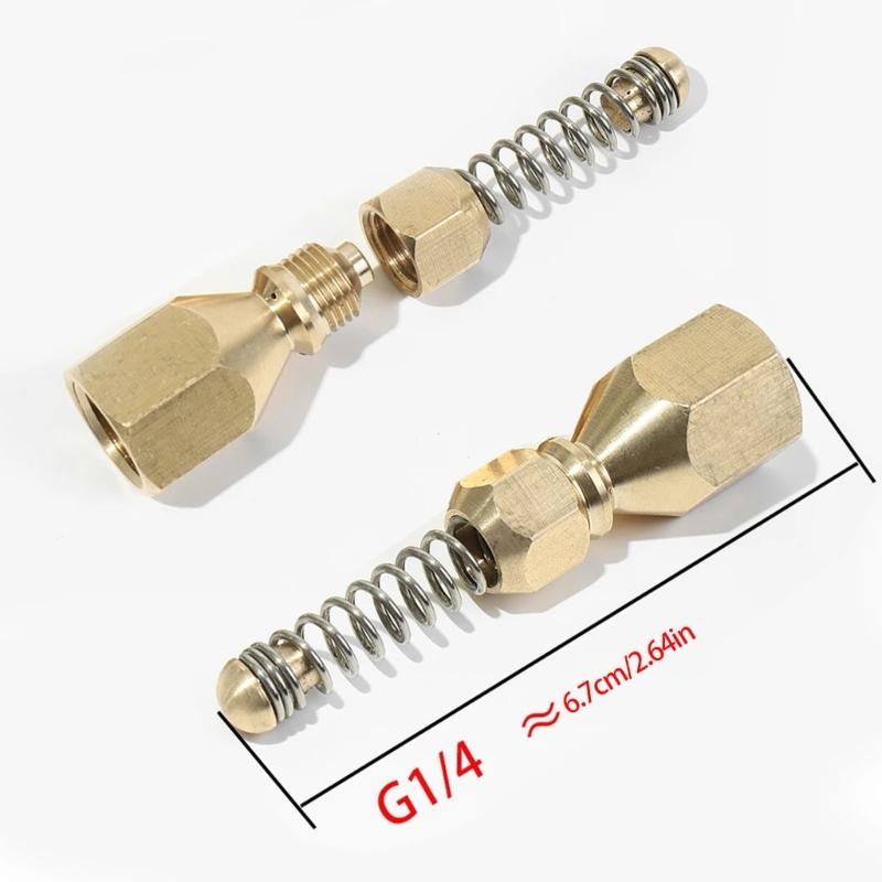 Corrosion Resistant Heavy Duty Drain Jetter Nozzle for High Pressure Washers 4000PSI Capable Lightweight Ergonomic Design