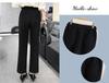 Pantalones Casuales Adelgazantes Negros de Primavera Temprana - Moda para Mujer Tallas Grandes 300 Jin MM