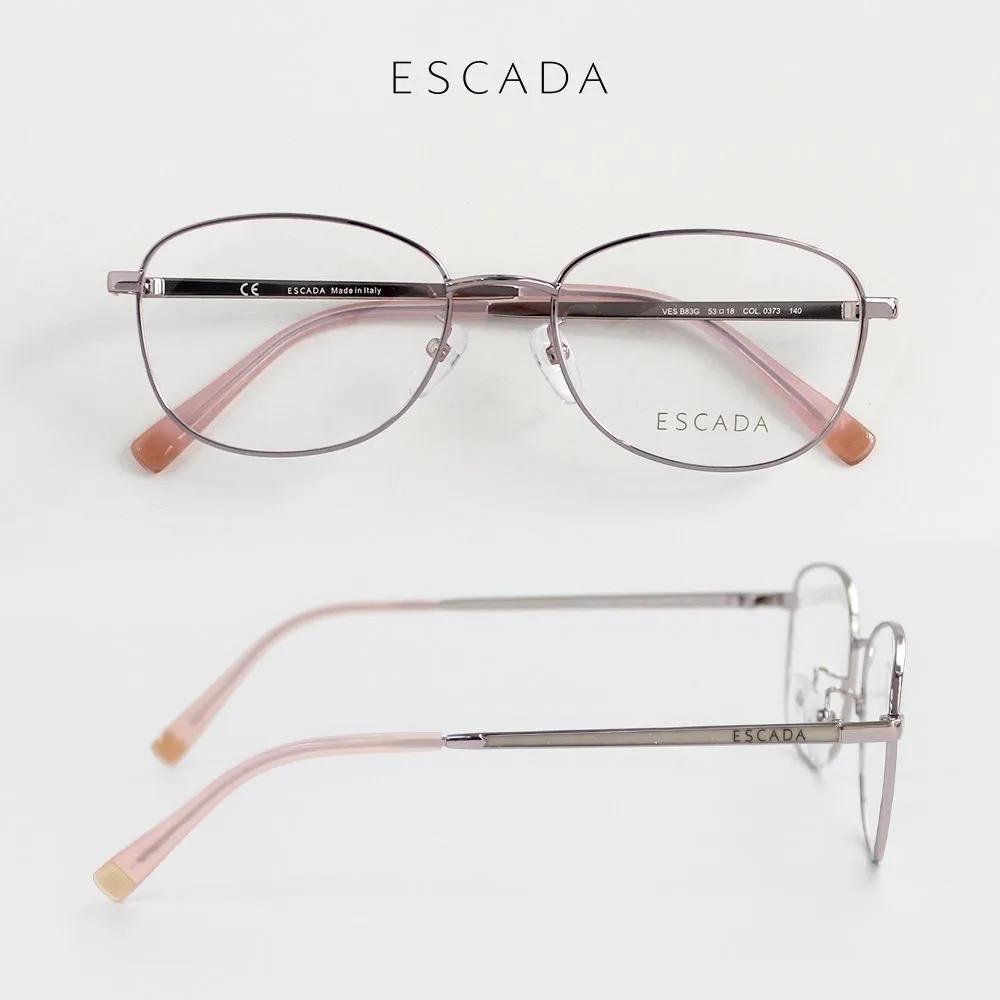 

Escada Lightweight Metal Eyeglass Frames VES-B83G 0373 Pink Silver 0373 Pink Silver (Demo Lens)
