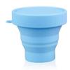 1 Pcs Portable Silicone Retractable Folding Cup with Lid 200ML High Temperature Resistant Outdoor Travel Water Cup