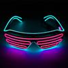 Voice-Controlled LED Trendy Light-Up Shutter Glasses for Festivals