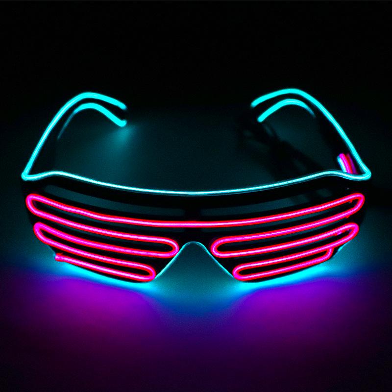 Voice-Controlled LED Trendy Light-Up Shutter Glasses for Festivals