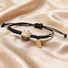 Simple Lucky Cat Knitted Bracelet Unisex Adjustable Cute Animal Woven Bracelet Harajuku Style Jewelry bracelets couple bracelet