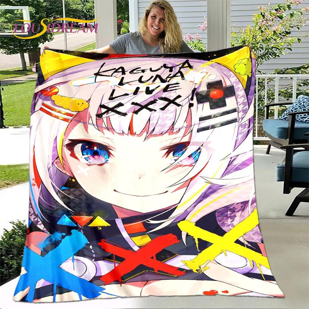 Gawr Gura Hololive Cute Anime Soft Plush Blanket,Flannel Blanket Throw Blanket for Living Room Bedroom Bed Sofa Picnic Cover Kid