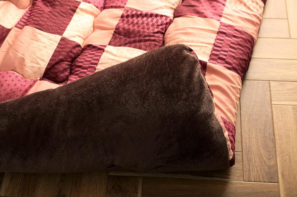 IKEHIKO Kotatsu Quilt, Taiga, Approx. 205 x 245cm, Pink, Rectangular, Single Item, Japanese Checkered Pattern #6032919