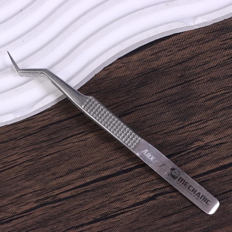 

1Pc AAX-17 Tin Positioning Tweezers - Stainless Steel Non-slip Wear-resistant, Precise Clamping Tin Wire Hand Tool Supplies серебряный