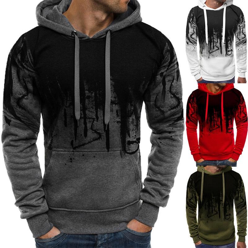 Mens Hoodies Winter Slim Fit Hooded Sweatshirt Outwear Sweater Warm Jacket Coat