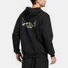 adidas Men's Graphic Print Hooded Sweatshirt Black HN2018