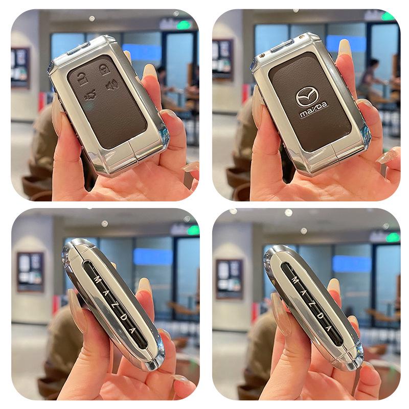 Kuooo: Durable, Fully Enclosed Cover with Buckle for Mazda EZ6 Key Fobs and EZ60 Car Remotes.