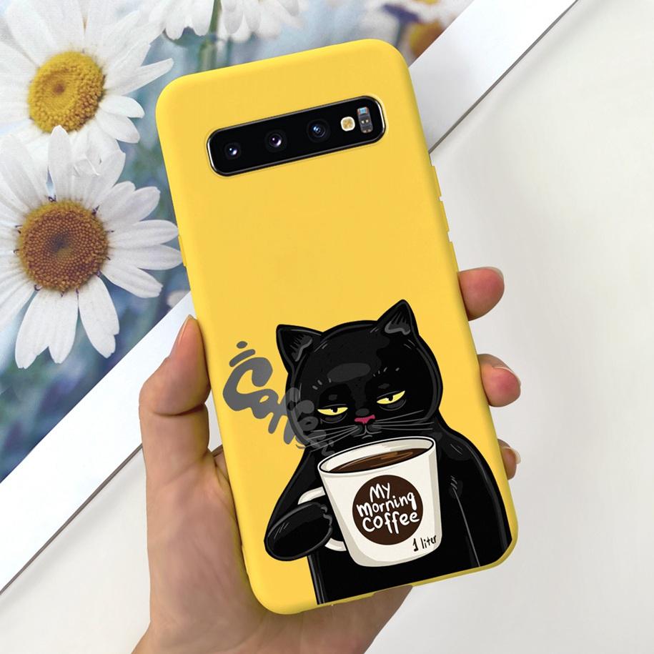 For Samsung S10 Plus SM-G975F Case Cute Dinosaur Duck Cartoon Soft Silicone Phone Cover For Samsung Galaxy S10 S10e G973F Bumper