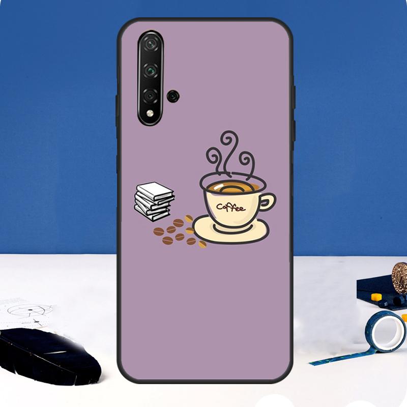 

Books And Coffee Phone Case For Huawei Nova 11 Pro 11i 8i 3i 9 10 SE 5T Y60 Y61 Y70 Y90 Y91 P20 P30 P40 Lite Huawei Nova 8i
