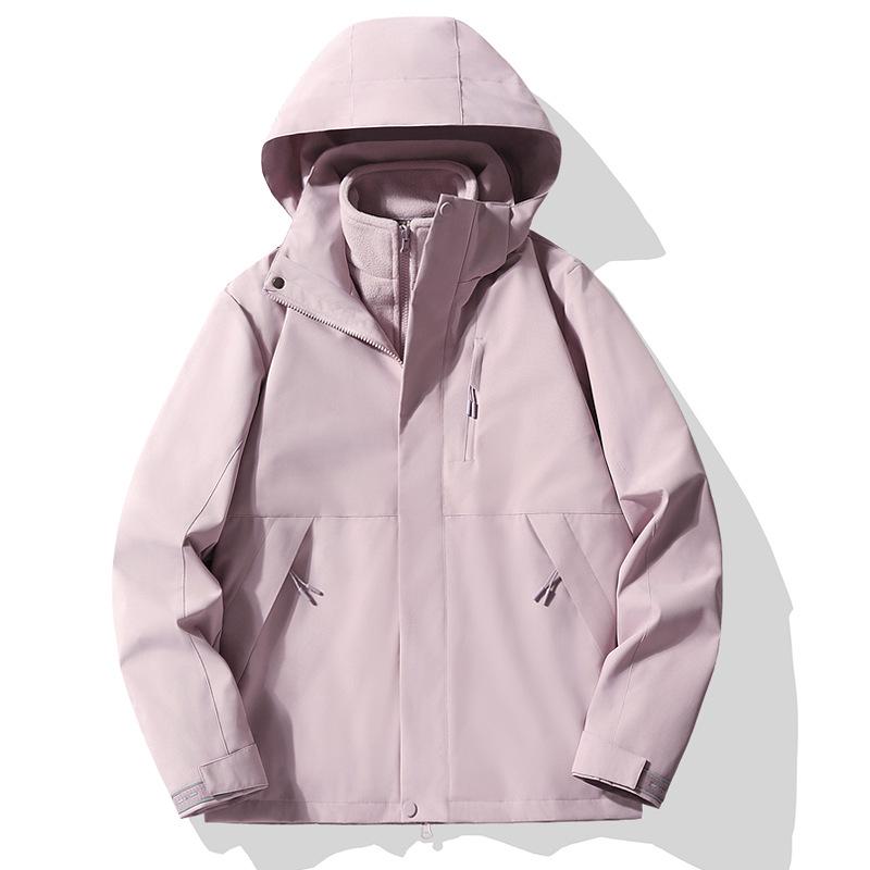 2024 Autumn Mountain System Outdoor Windbreaker: Couple's 3-in-1 Waterproof Jacket for Travel & Hiking