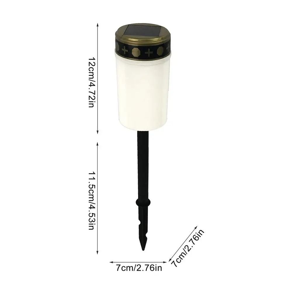 Flameless Cemetery Solar Lamp Waterproof Lawn Lighting Light Tea Light  Halloween Decor