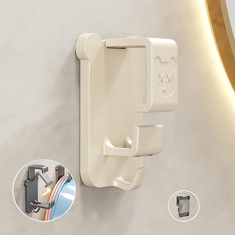 

Неперфорированный крючок для умывальника Складная полка для хранения Кухонный самоклеящийся крючок Полка для хранения в ванной Крючок для ванны