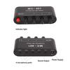 4-Channel Mini Audio Line Mixer, 4-in 1-out Stereo Mixer with 3.5mm Input, Low Noise DC 5V DJ Microphone Sound Mixer with Headphone Amplifier for PC