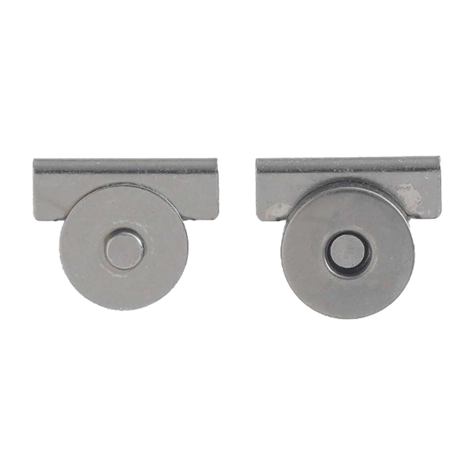 Magnetic Snap Buttons No Sew Fasteners Zinc Alloy Closures for Bags Handbags DIY Crafts Accessories No Sewing Required 1 Pair серый