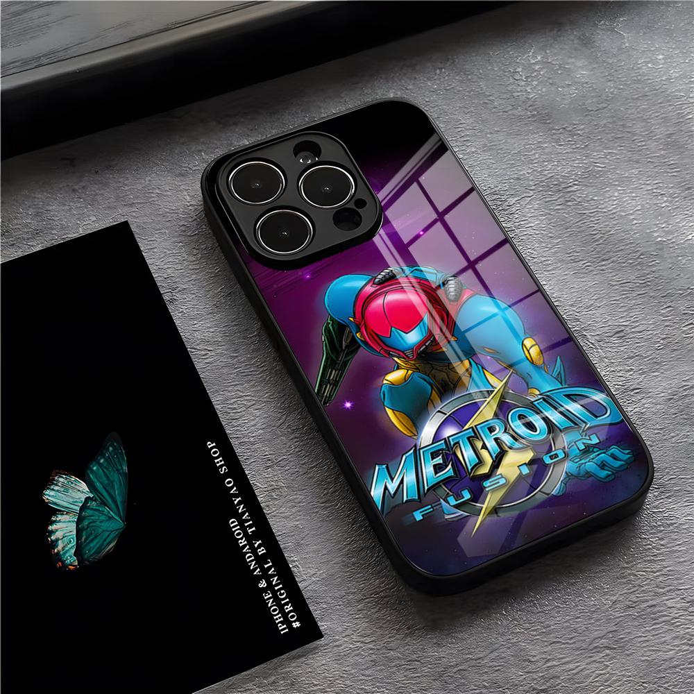 Game Metroid Phone Case For IPhone 17 Pro Max 15 Pro 16 14 Plus 12 13 Mini 11 Pro Shockproof Glass Cover